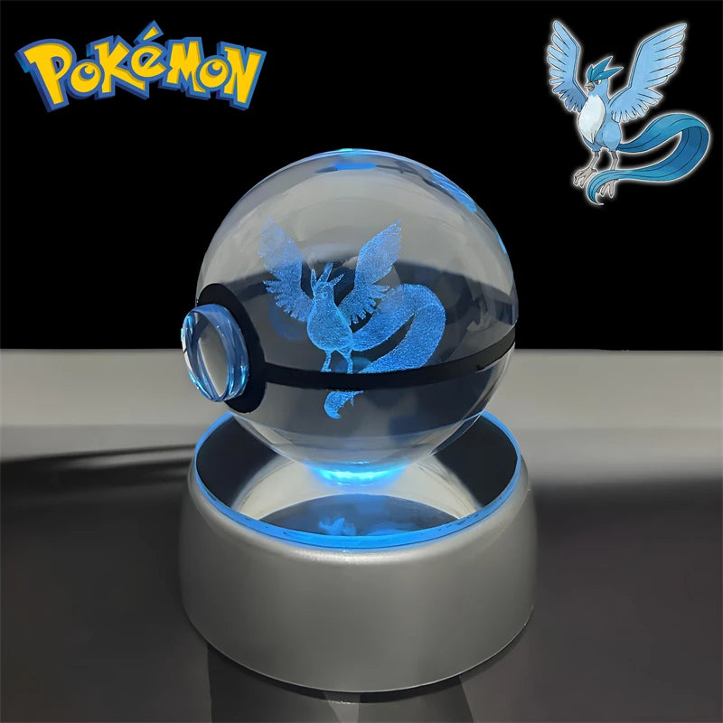 Pokémon 3D Crystal Poké Ball Night Light with LED Base