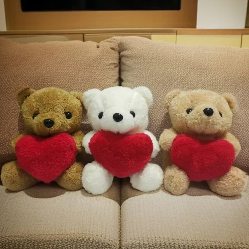 Heart Teddy Bear Plush Stuffed Animal – Valentine Gift Set