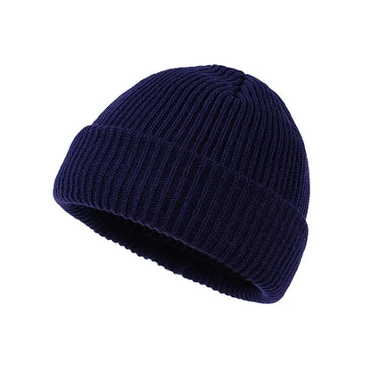 Knit Winter Beanie – Unisex Solid Color Warm Hat