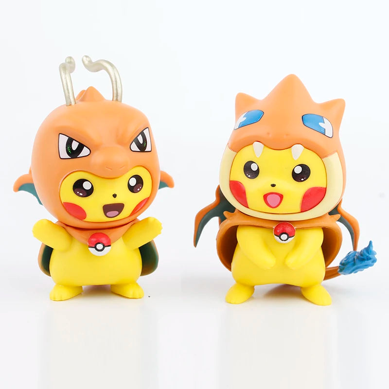 6 Piece Pokémon Pikachu Charizard and Mew Figure Set