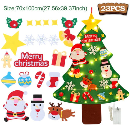 DIY Felt Christmas Tree Kit – 23-Piece Kids Holiday Decoration