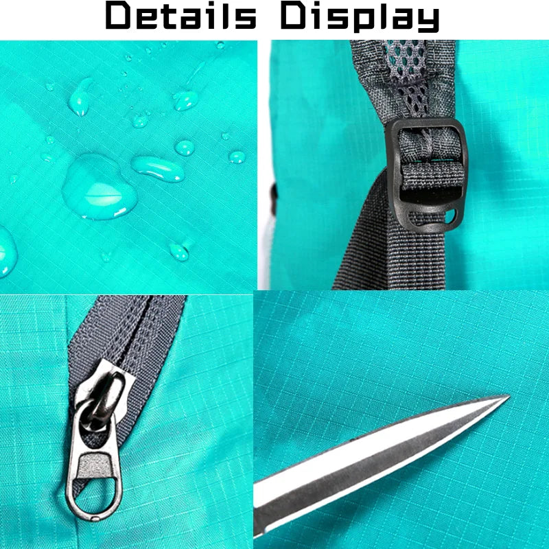 Foldable Waterproof Backpack – Lightweight Packable Daypack for Hiking & Travel