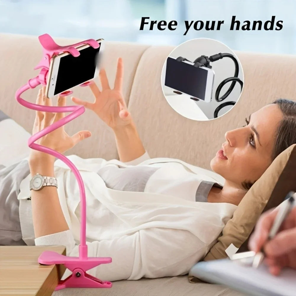 Flexible Long Arm Phone Holder with Clip – Lazy Bed & Desk Mount