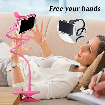 Flexible Long Arm Phone Holder with Clip – Lazy Bed & Desk Mount
