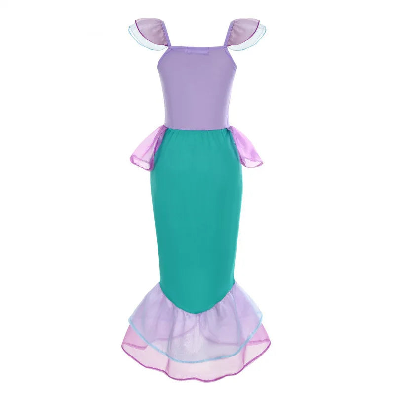 Girls Mermaid Princess Costume Dress – Birthday Party & Christmas