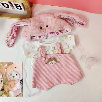 Dress-Up Teddy Bear Plush Toy with Changeable Outfits – Cute Stuffed Animal Doll