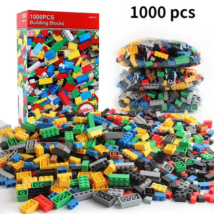 Bulk Building Blocks Set – 300, 500 or 1000 Pieces DIY Creative Bricks