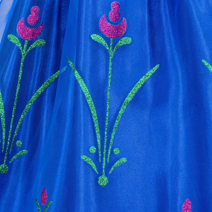 Princess Anna Costume Dress for Girls – Frozen Cosplay with Cape