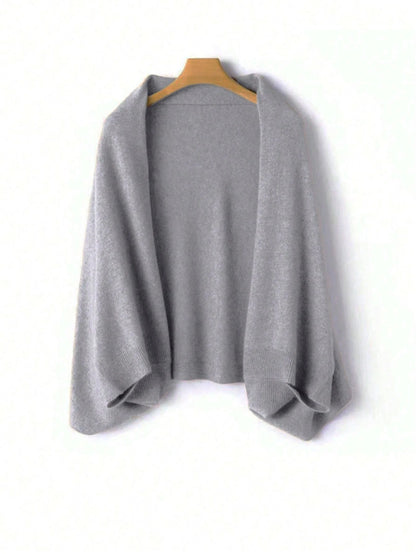 100% Wool Women’s Knitted Shawl Scarf Cardigan Wrap