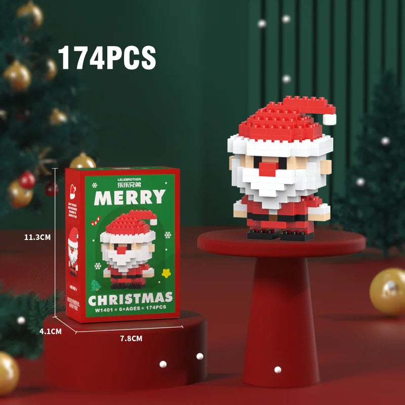 Christmas Micro Building Blocks Set – Santa, Reindeer & More