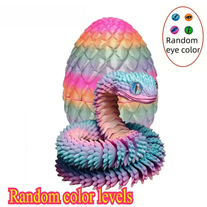 3D Printed Snake Egg Fidget Toy – Articulated Desk Ornament