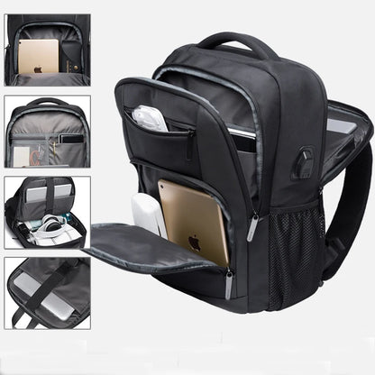 BANGE Laptop Backpack with USB Charging Port – Men's Business Travel School Bag