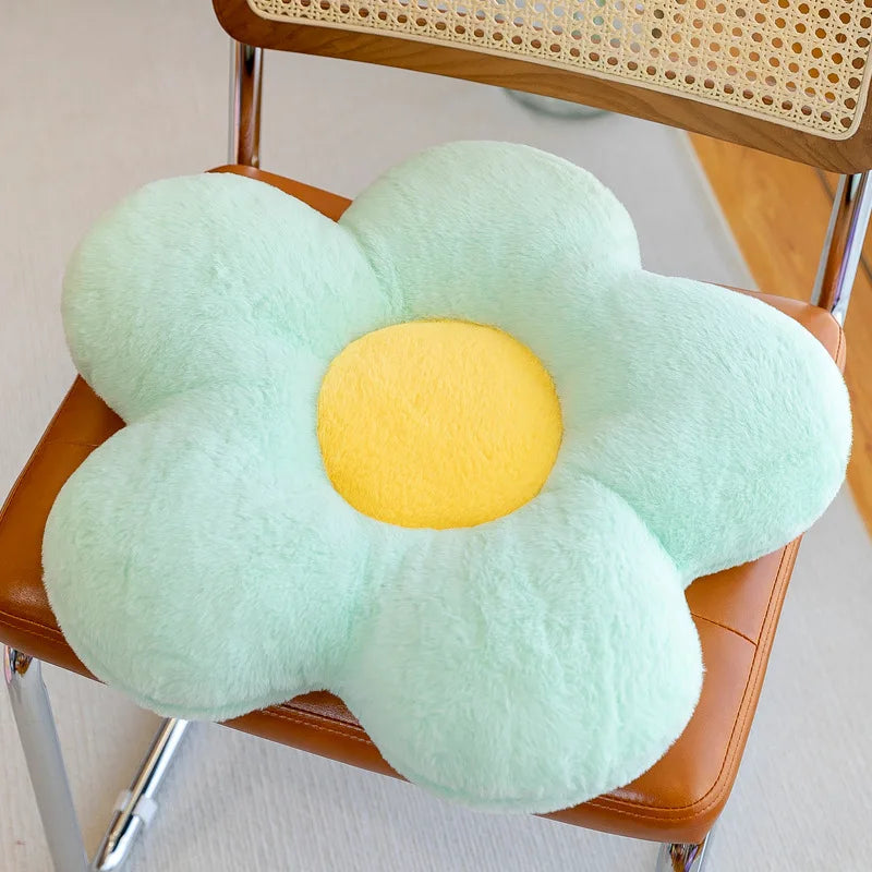 Flower Shape Plush Floor Cushion – Soft Seat Pad