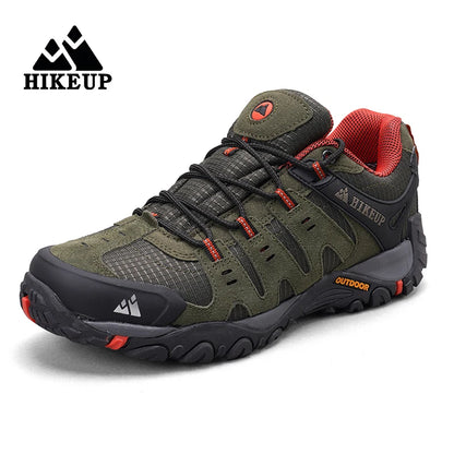HIKEUP Men's Hiking Shoes – Suede Leather Outdoor Trekking Boots