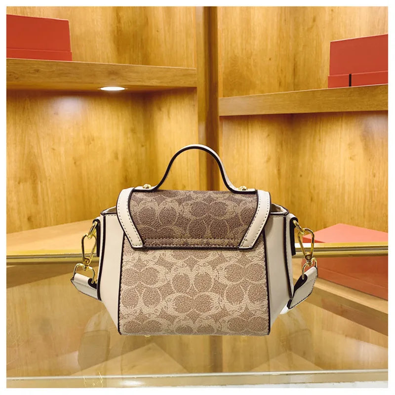 Women's Retro Printed Small Square Crossbody Bag