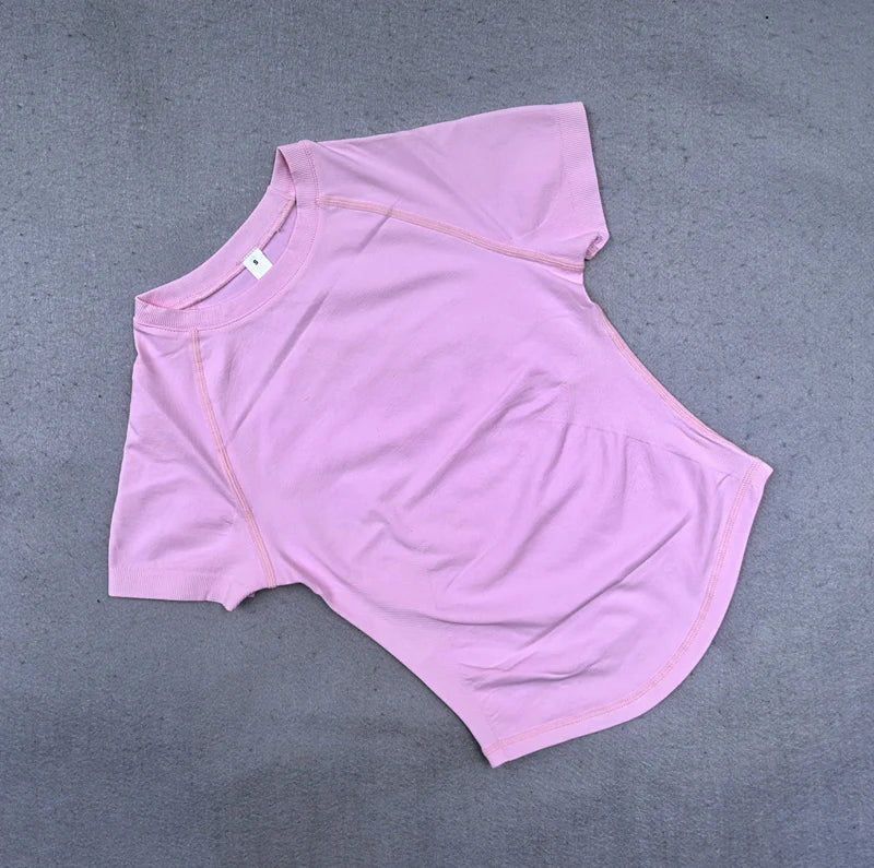 Women's Yoga Crop Top – Seamless Activewear Shirt