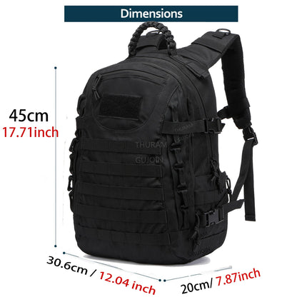 38L Tactical Backpack – Waterproof Hiking, Camping & Bug Out Bag