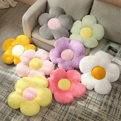 Flower Shaped Plush Cushion – Cute Stuffed Pillow for Bedroom Decor