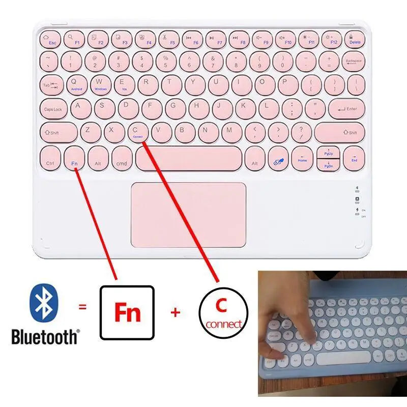 iPad Bluetooth Keyboard Case with Touchpad – 11th Gen, A16, Multi-Language