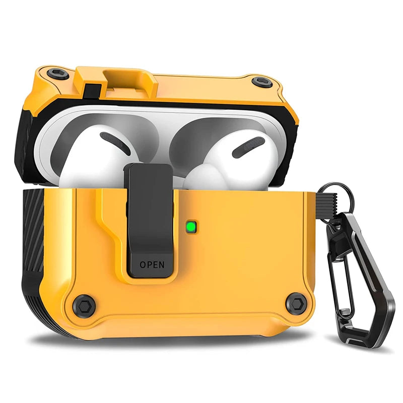 AirPods Pro 3 Case with Security Lock & Carabiner Hook