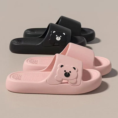Cartoon Bear Indoor Slippers – Lightweight Soft EVA Slides for Women
