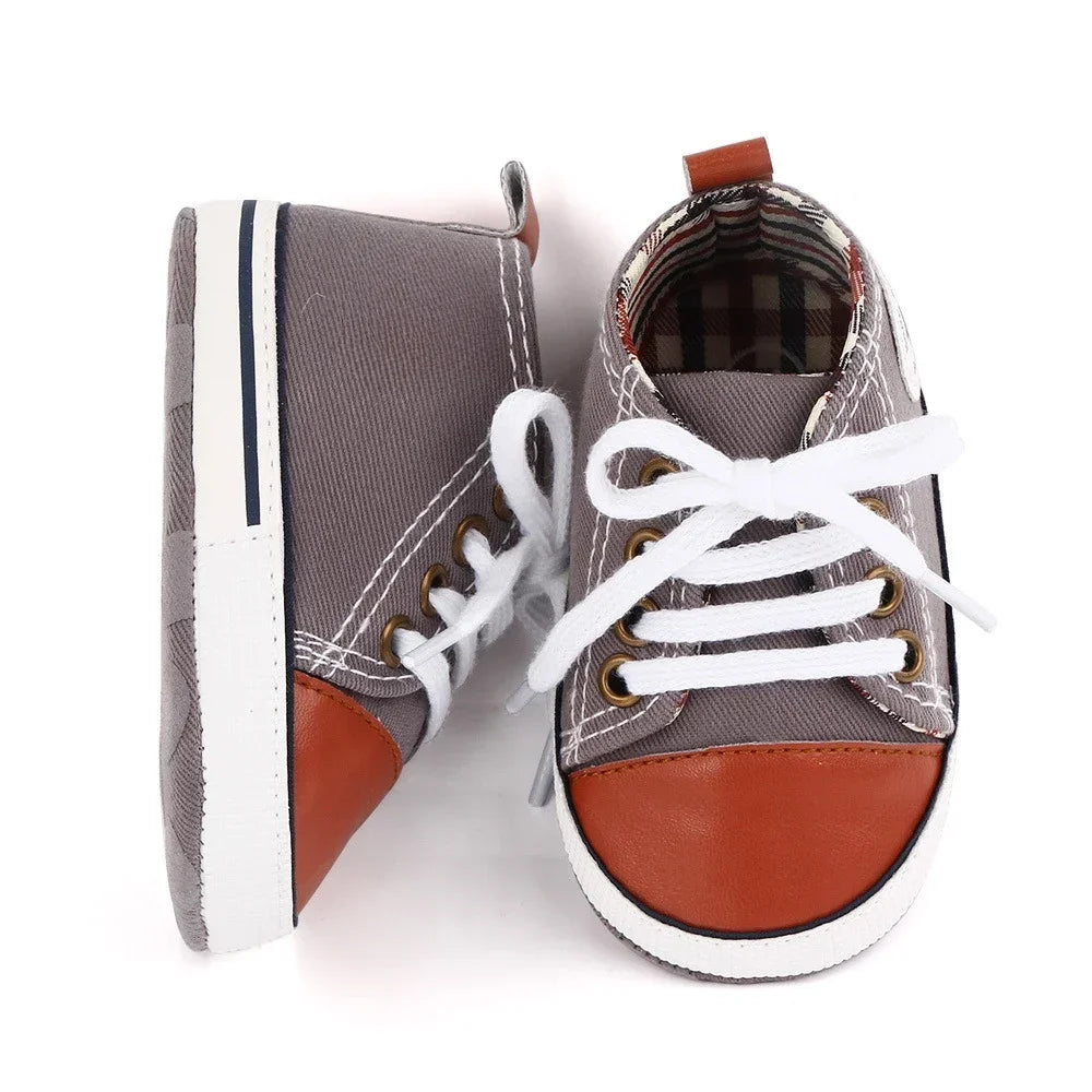 Baby Canvas Sneakers – Soft Sole First Walkers for Boys & Girls