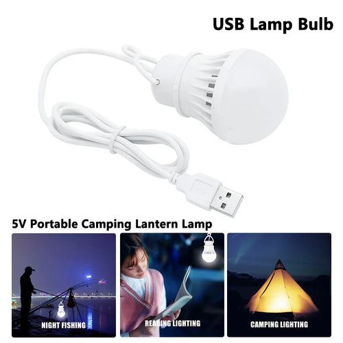 Portable USB LED Bulb 5V Camping Lantern Emergency Light
