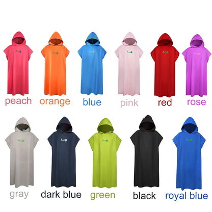 Microfiber Surf Poncho Changing Robe with Hood for Adults