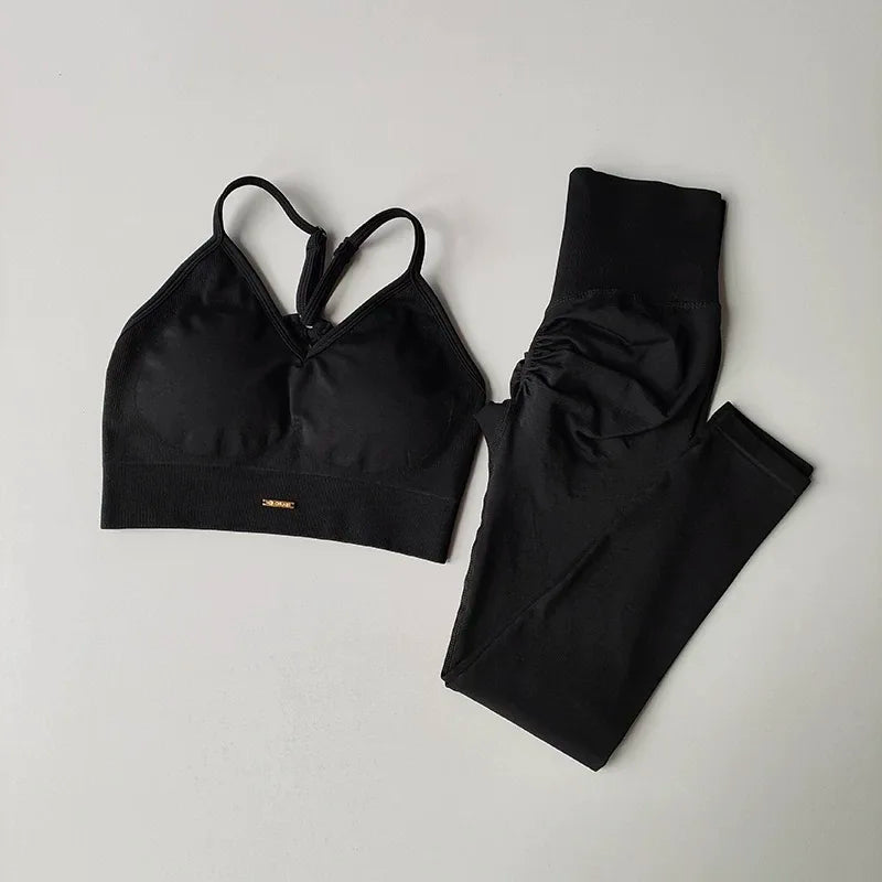 Women's High Waist Butt Lifting Yoga Set – Sleeveless