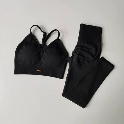 Women's High Waist Butt Lifting Yoga Set – Sleeveless
