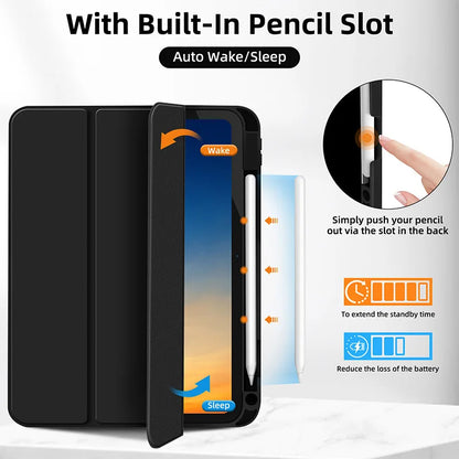 iPad Case with Pencil Holder – Slim Trifold Smart Cover