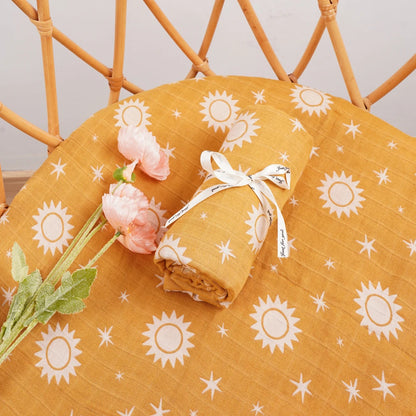 Baby Muslin Swaddle Blanket – Soft Bamboo Cotton, 47x43in, 22 Prints