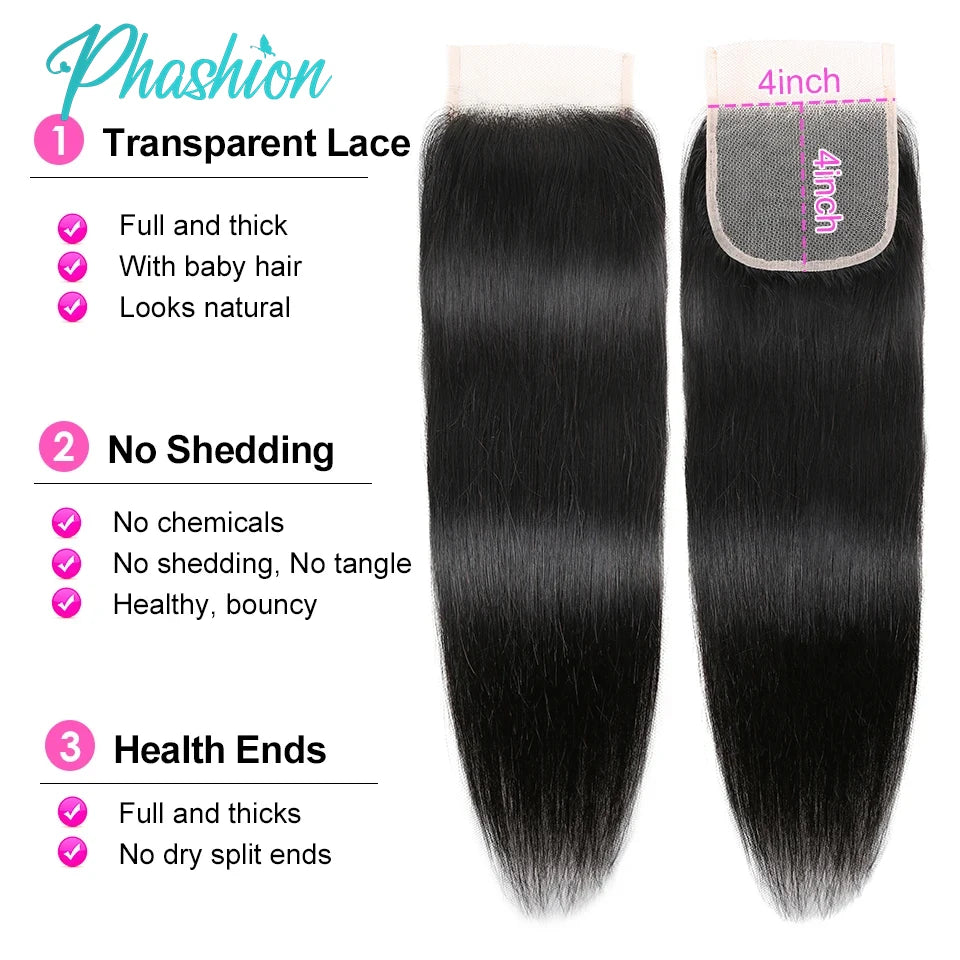 Lace Closure & Frontal – Straight & Body Wave, 4x4, 5x5, 13x4, Pre-Plucked Swiss Lace