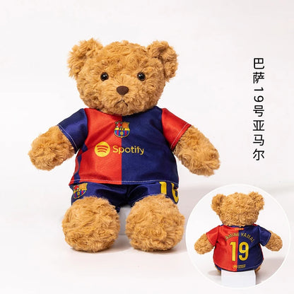 Football Player Plush Teddy Bear – Soccer Star Stuffed Doll