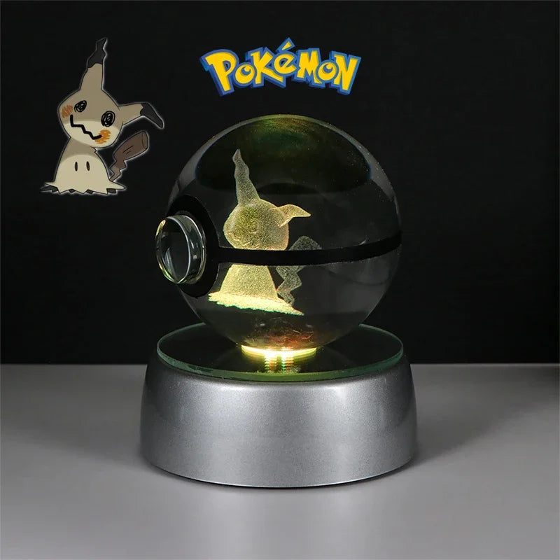 Pokémon 3D Crystal Ball Figure with LED Light Base