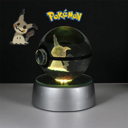 Pokémon 3D Crystal Ball Figure with LED Light Base