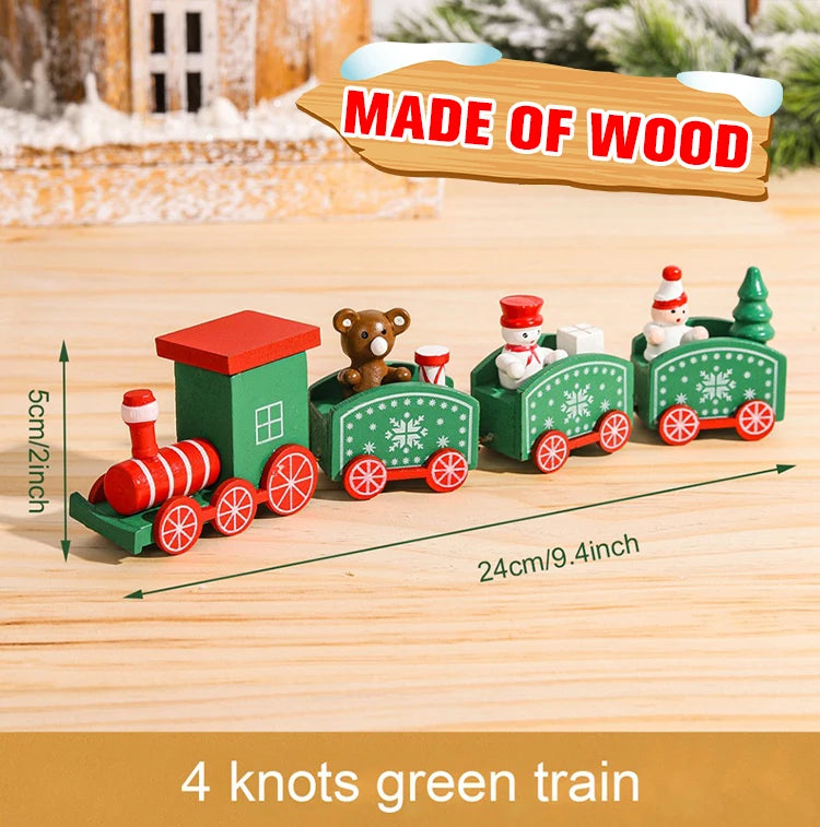 Christmas Wooden Train Decoration – Festive Holiday Ornament