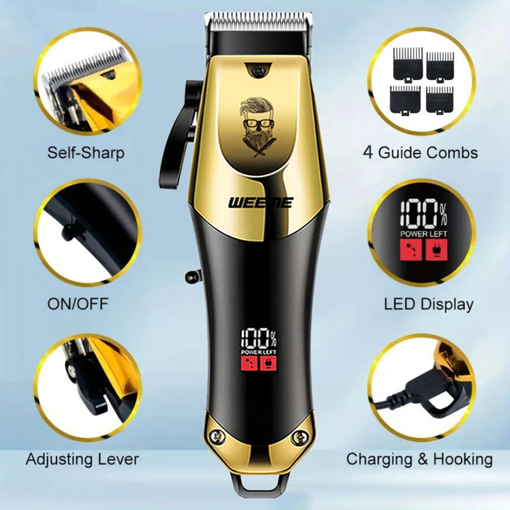 Hair Clipper & Beard Trimmer Kit Rechargeable T9 Vintage