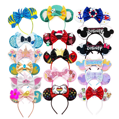 Disney Mouse Ear Headband Sequin Bow for Girls Adults Halloween Party