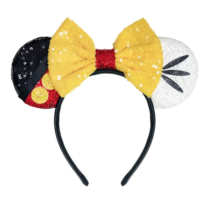 Disney Mouse Ear Headband Sequin Bow for Girls Adults Halloween Party