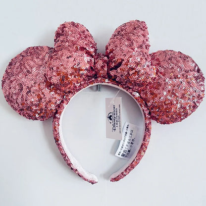 Disney Princess Minnie Ears Headband – Sequin Bow Hair Hoop