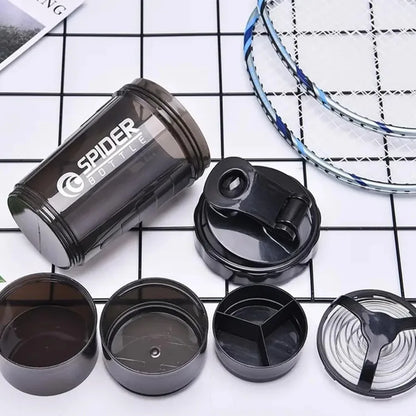 3 Layer Protein Shaker Bottle with Powder Storage
