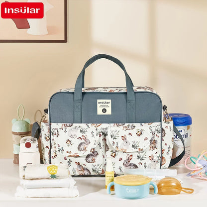 Large Capacity Diaper Bag Crossbody with Wide Opening
