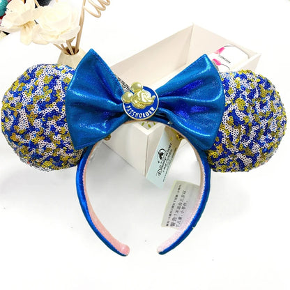 Mickey Mouse Ears Sequin Headband with Bow