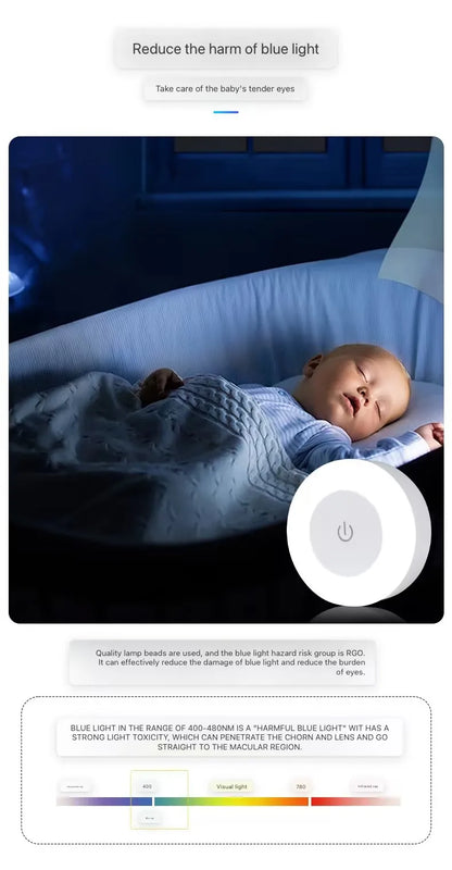 LED Touch Night Light USB Rechargeable – Magnetic Wall Light for Bedroom & Hallway