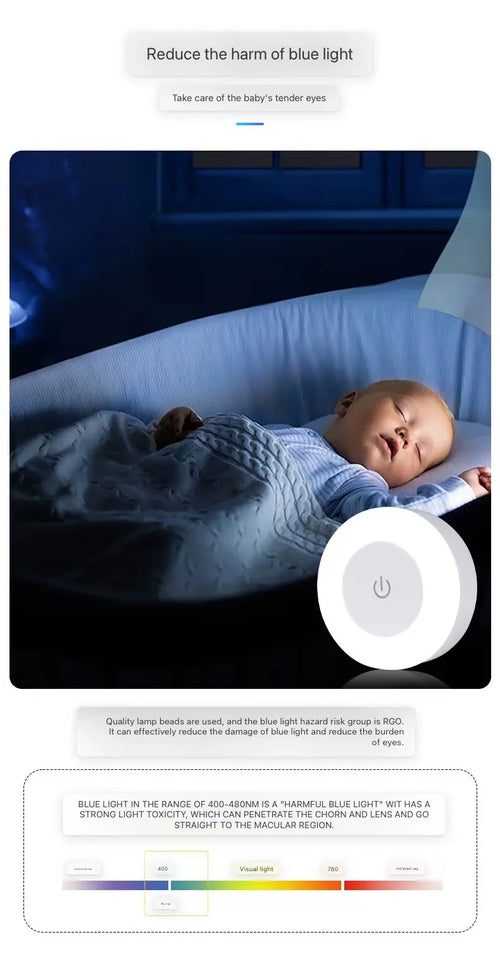 LED Touch Night Light USB Rechargeable – Magnetic Wall Light for Bedroom & Hallway