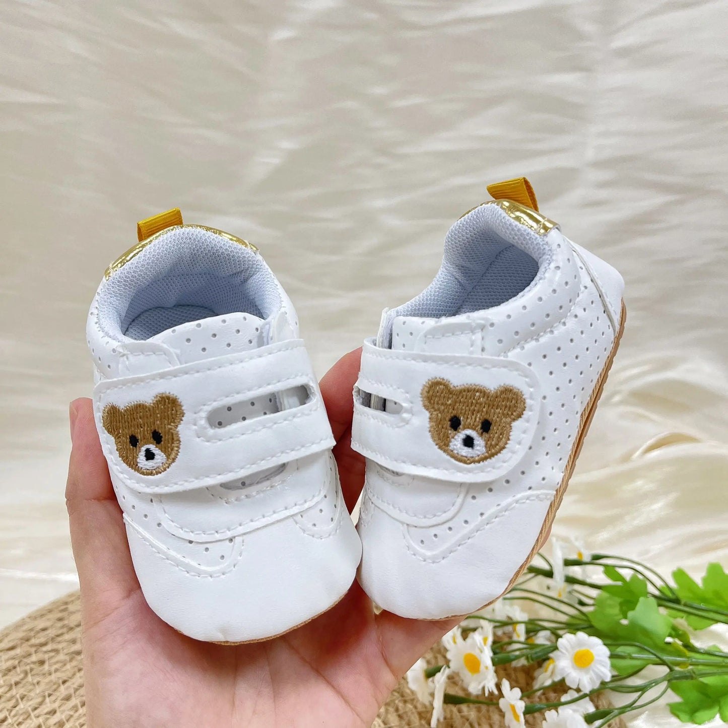 Baby Bear Sneakers – Soft Sole First Walker Shoes 0-18 Months