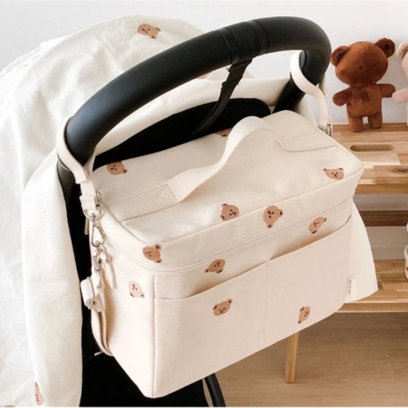 Baby Bottle Cooler Bag Insulated Thermal Mommy Stroller Organizer