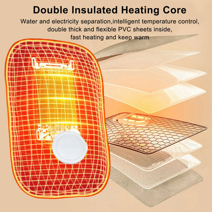 Electric Hot Water Bag Hand Warmer – Rechargeable Soft Plush Heating Pad