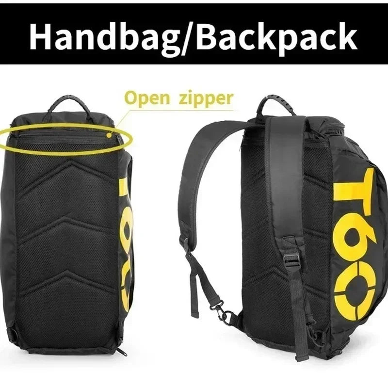 T60 Sports Gym Bag with Dry Wet Separation – Large Capacity